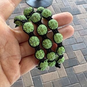 Green Beaded Bracelet Set